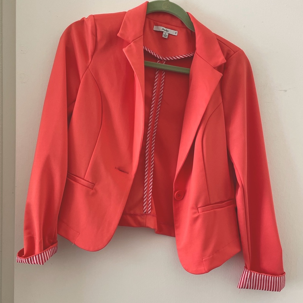 Coral pink blazer